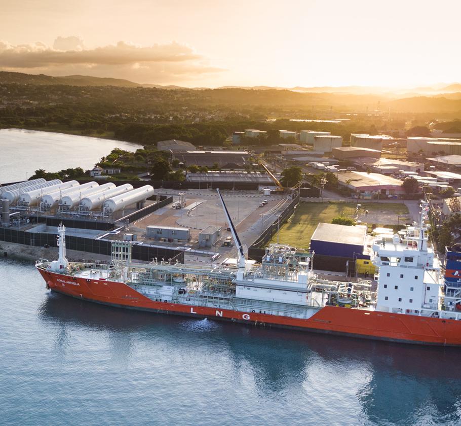 Montego Bay facility with ships and tankers