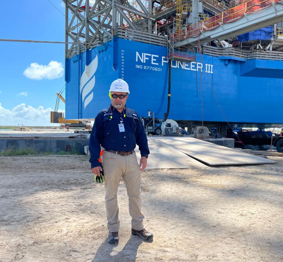 NFE employee at LNG plant 