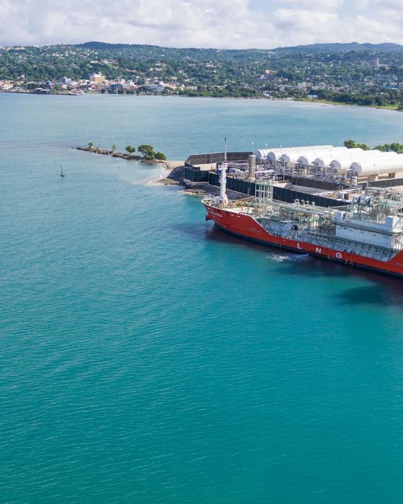 NFE LNG ship and plant 