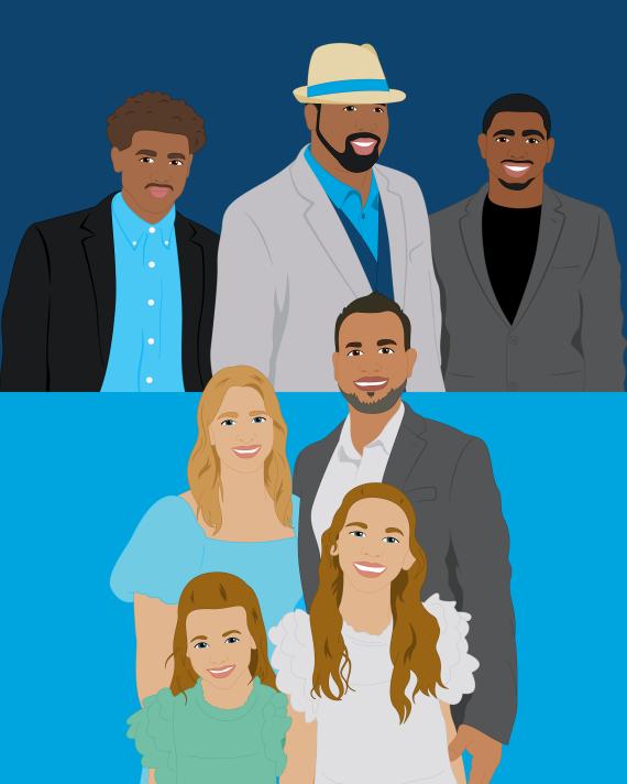 graphic of two fathers