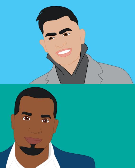 Illustration of two men