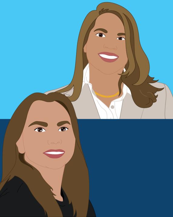 Illustration of two women
