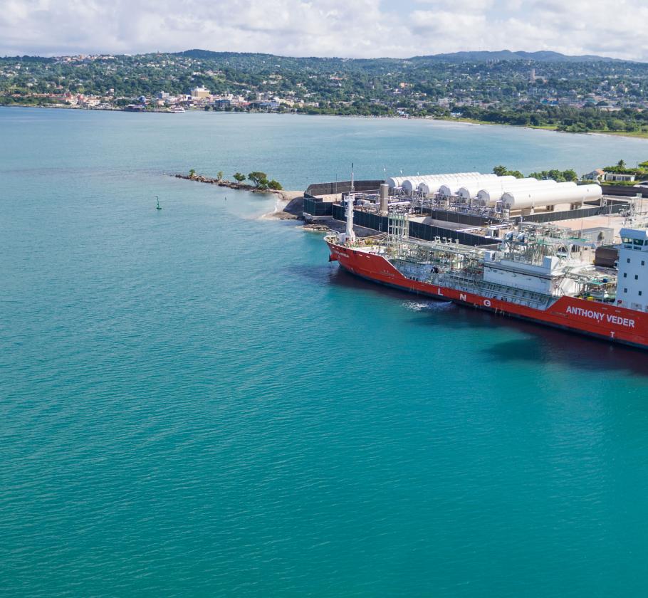 NFE LNG ship and plant 