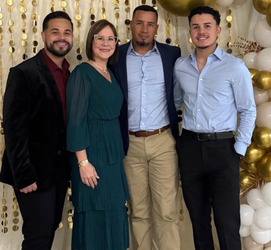 NFE employee with his family