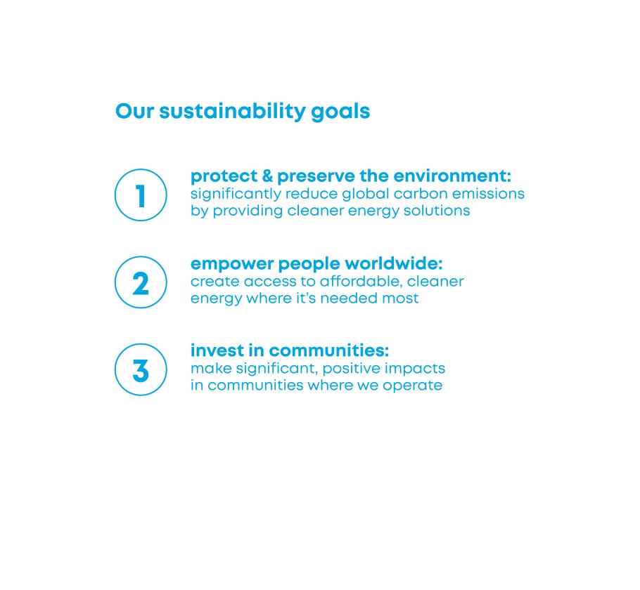 Our Sustainability Goals